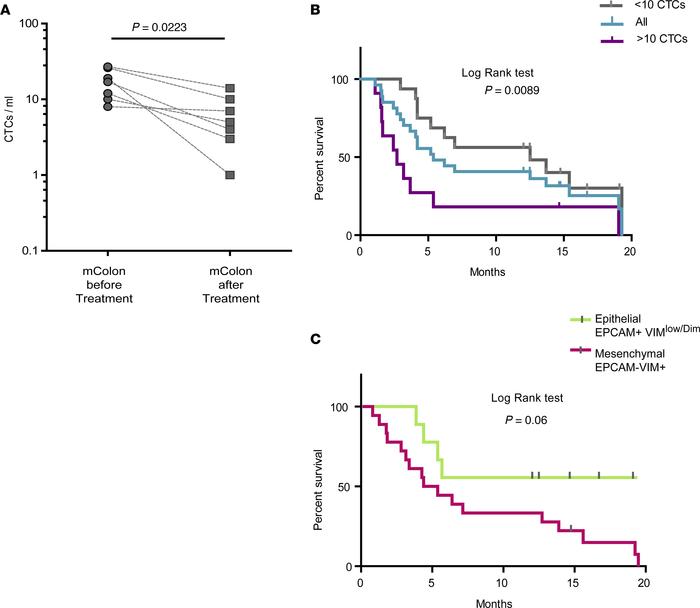 CTC detection in regard to clinical evolution of the malignant disease.
...