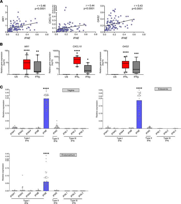 Exclusive expression of IFN-ε in hFRT regulates immune-protective IRGs.
...