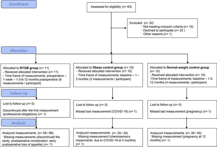 Study flowchart.
RYGB, Roux-en-Y gastric bypass.
