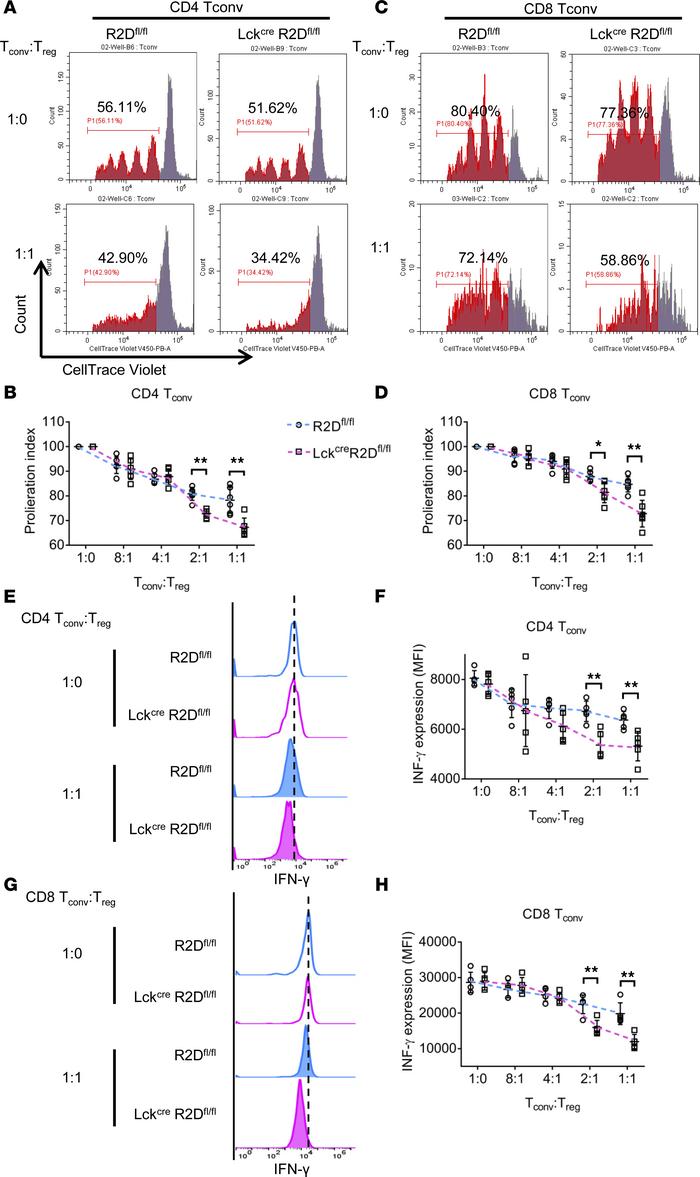 Loss of PPP2R2D expression in T cells enhances the suppressive capacity ...