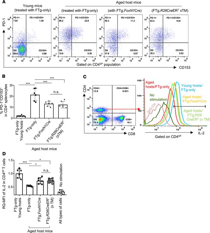 Transplantation of FREFs reduced senescent T cells and enhanced TCR resp...