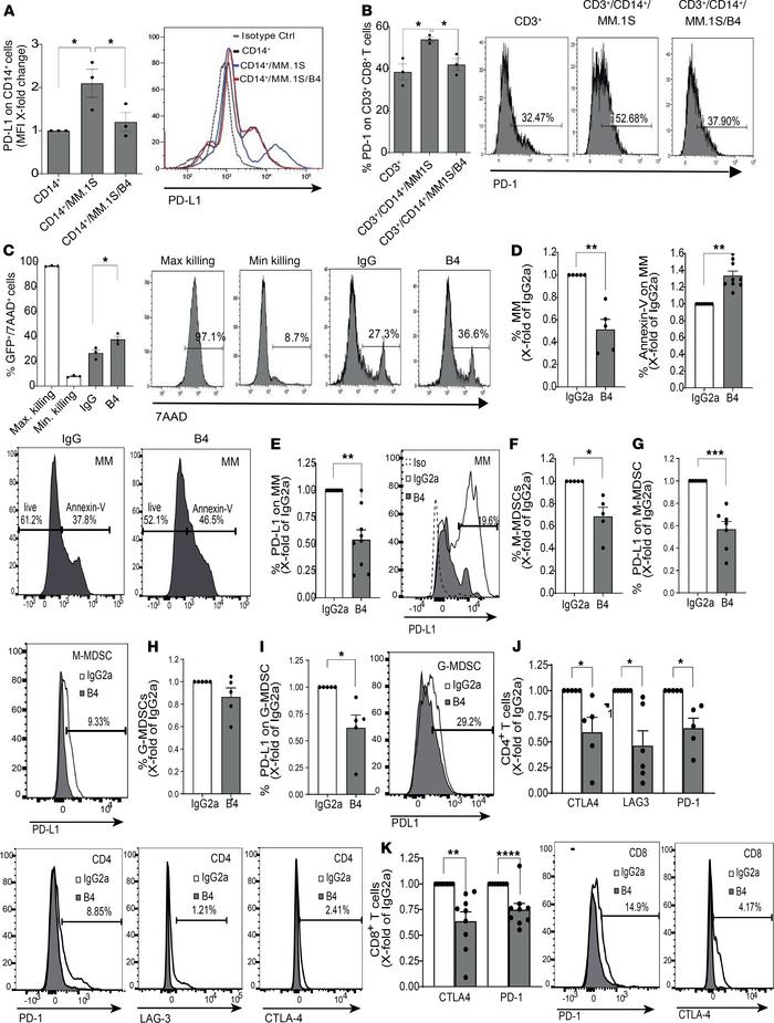 Blocking CD84 induces T cell–mediated killing of human MM cells.
(A and ...