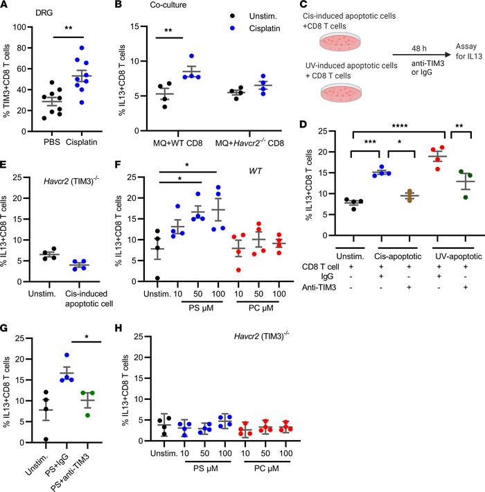 TIM3 on CD8+ T cells is required for induction of IL-13 production by ci...