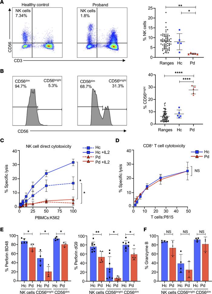 Reduced NK cell frequency is accompanied by impaired NK cell function an...