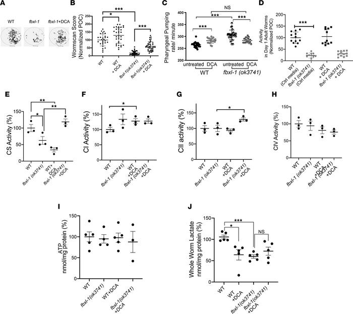DCA treatment rescued egg-laying behavior, pharyngeal pumping function, ...