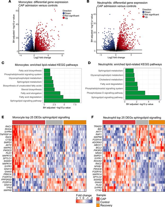 Transcriptomic analysis highlights altered sphingolipid signaling in mon...