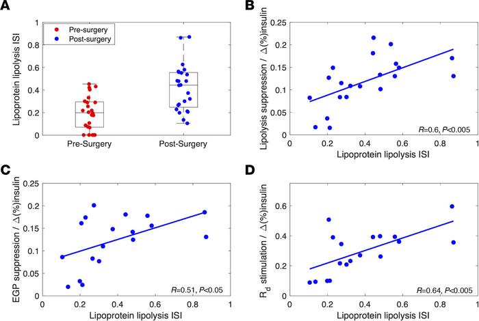 Relationship between lipoprotein lipolysis ISI and tissue specific insul...