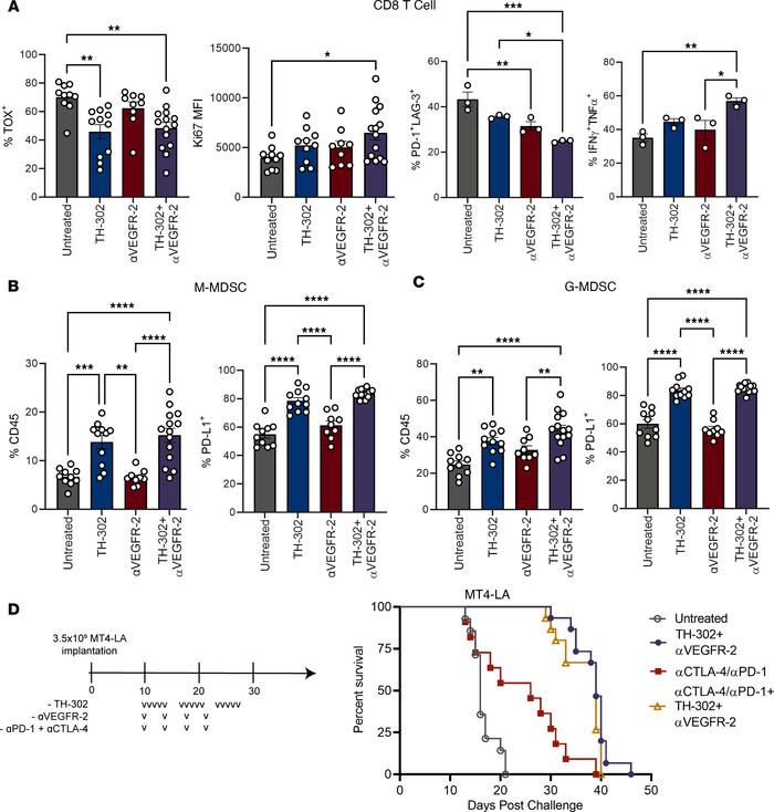ICB therapy fails to improve therapeutic responses to combination TH-302...