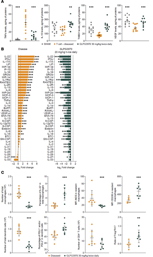 SIK2/SIK3 inhibition attenuates disease in T cell transfer colitis model...
