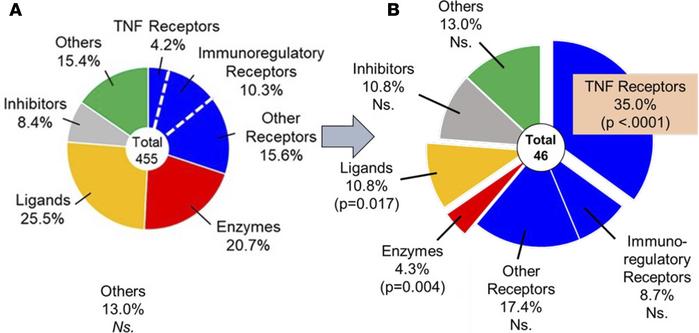 Distribution of proteins by functional categories in all examined protei...