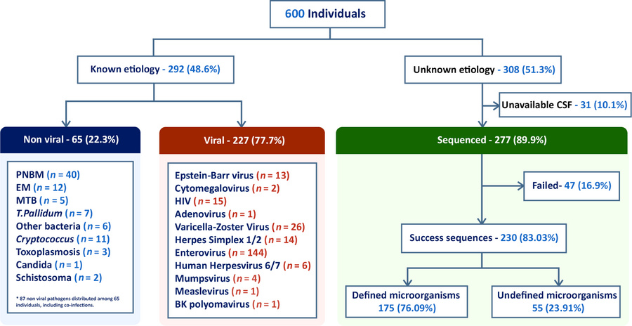 Flowchart of the study protocol in patients with acute meningitis or men...