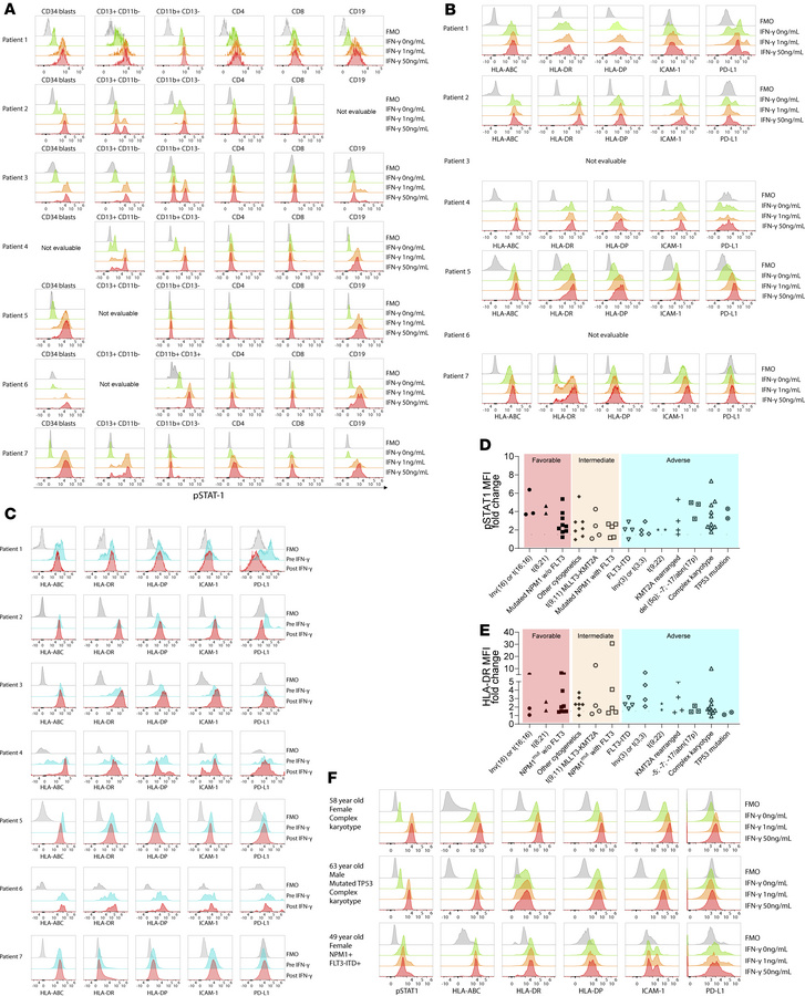 IFN-γ responsiveness of leukemia myeloblasts.
In vitro p-STAT1 quantitat...