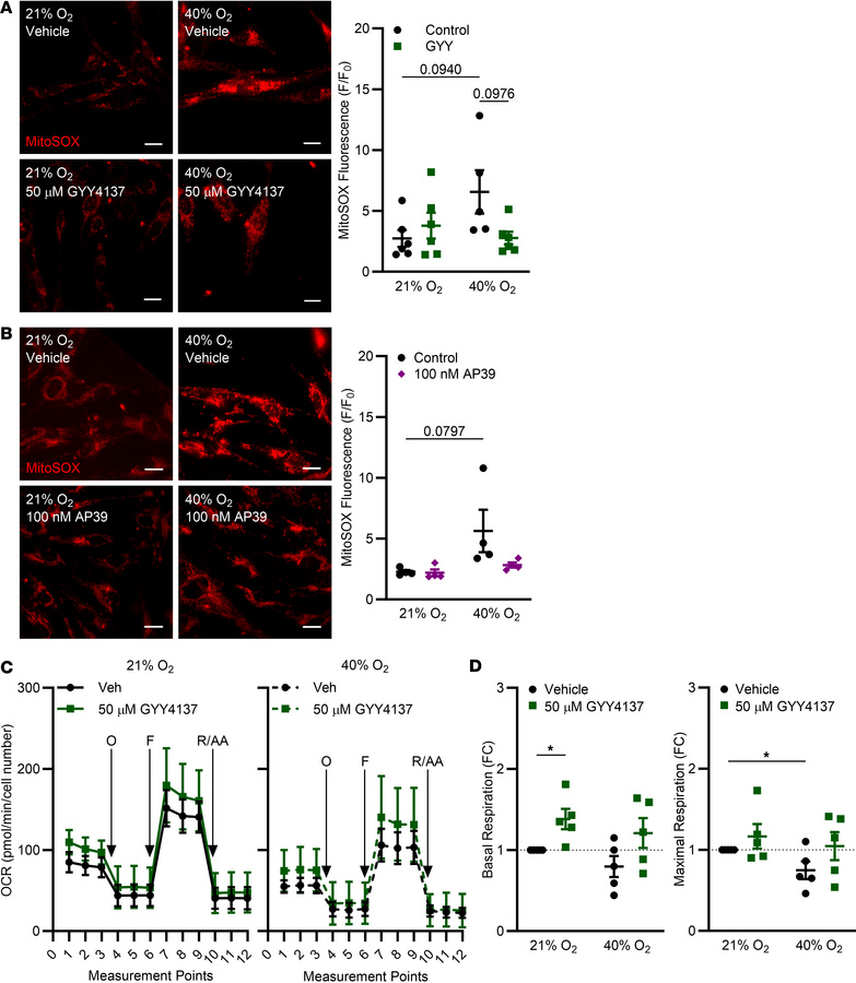 Exogenous H2S donors attenuate O2 effects on mitochondrial ROS and impro...