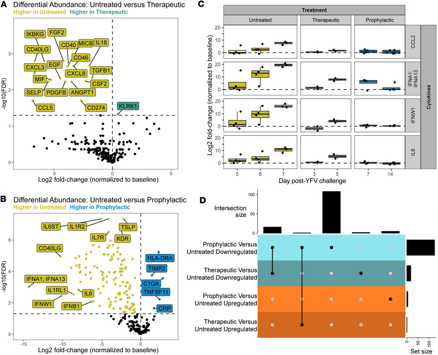 Plasma proteomics/NULISA differential abundance.
(A) Volcano plot showin...