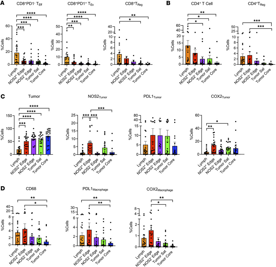 Regional placement of cellular phenotypes within the tumor.
The %cells o...