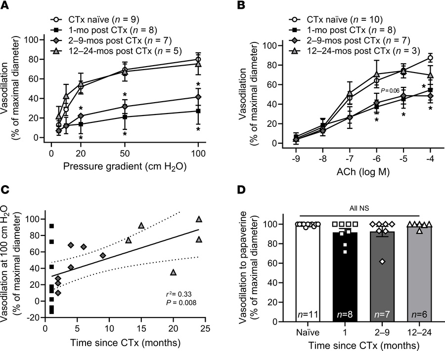 Microvascular endothelial dysfunction persists after treatment cessation...