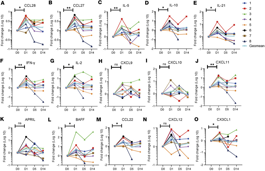 Cytokine and chemokine responses in the nasal passage after intranasal b...