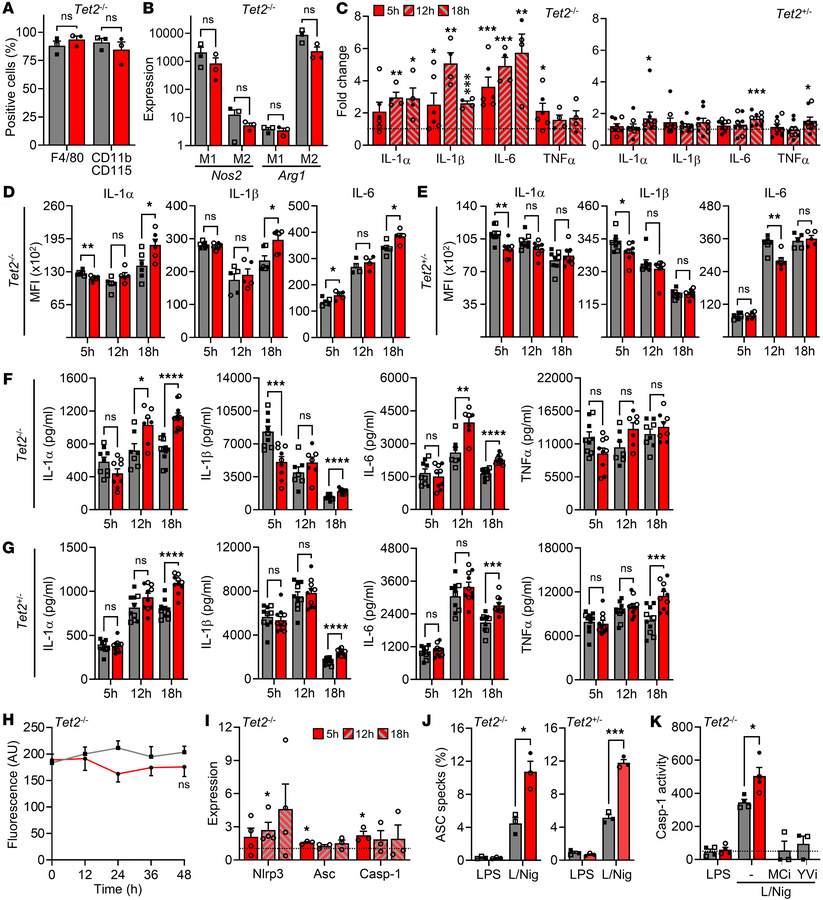 Loss of Tet2 increases macrophage cytokine release and inflammasome acti...