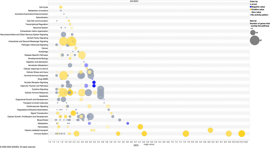 Canonical pathways for DEG exclusive genes.
Canonical Pathway scores plo...
