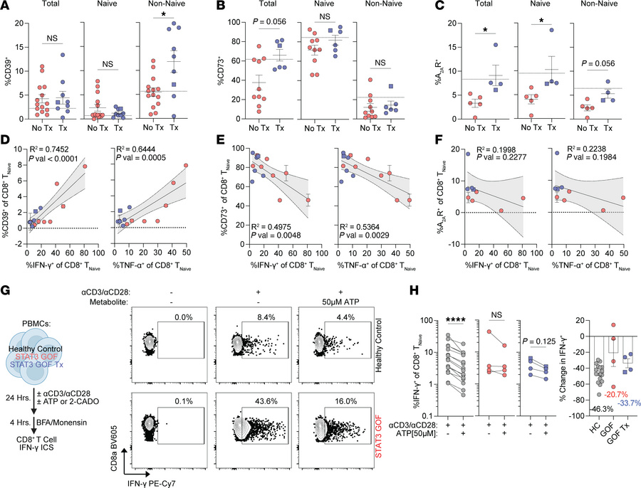 Altered expression of purinergic signaling molecules correlates with abe...