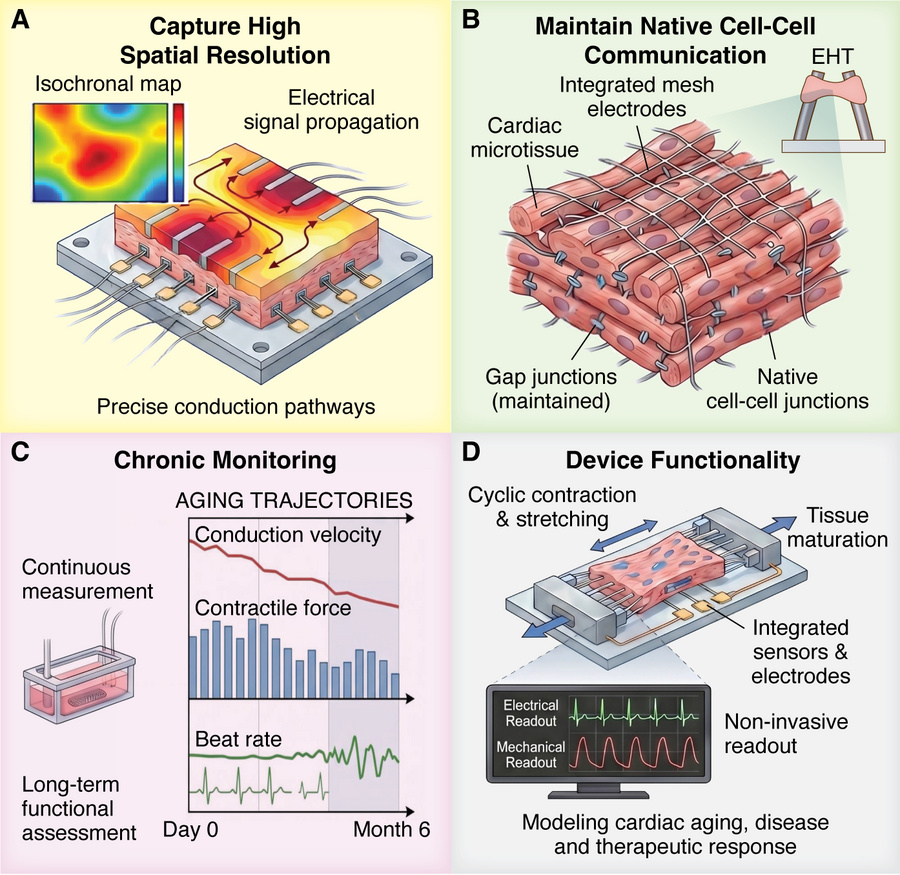 Functional features of cardiac NAMs for high-resolution and long-term fu...