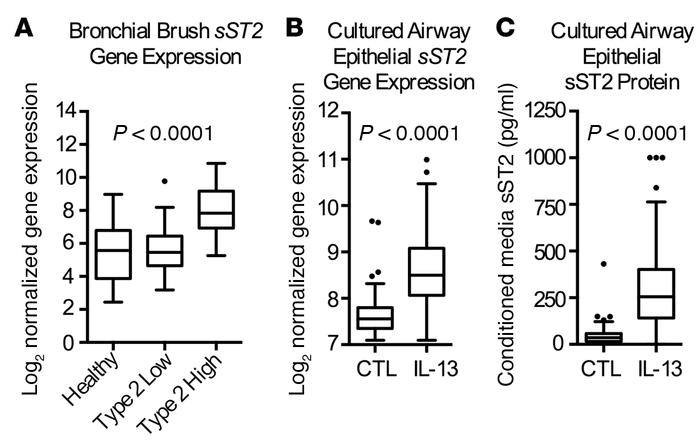
sST2 expression is increased in the airway in the subset of asthmatics ...