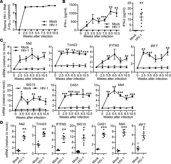 Persistent HIV-1 infection in humanized mice leads to sustained and syst...